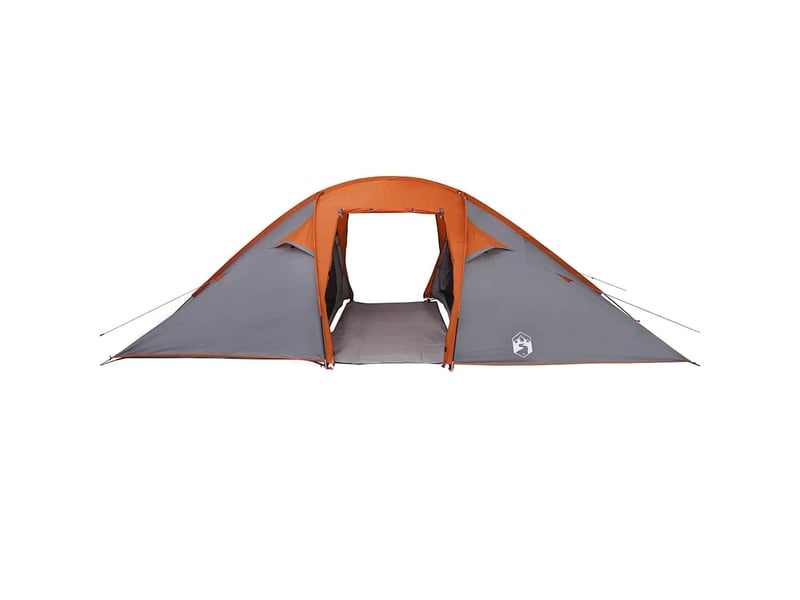  Tente tunnel, tente de camping 4 personne gris et orange taffetas imperméable  - Conforama D