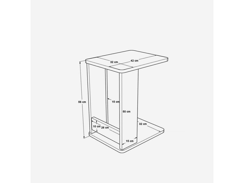  Table d'appoint à roulettes avec porte-revues tavok - bois neutre  - Conforama C