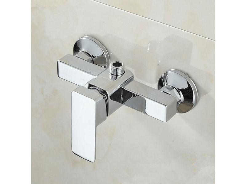  Robinet de douche mural moderne chromé avec mitigeur de douche pour eau froide et chaude  - Conforama C