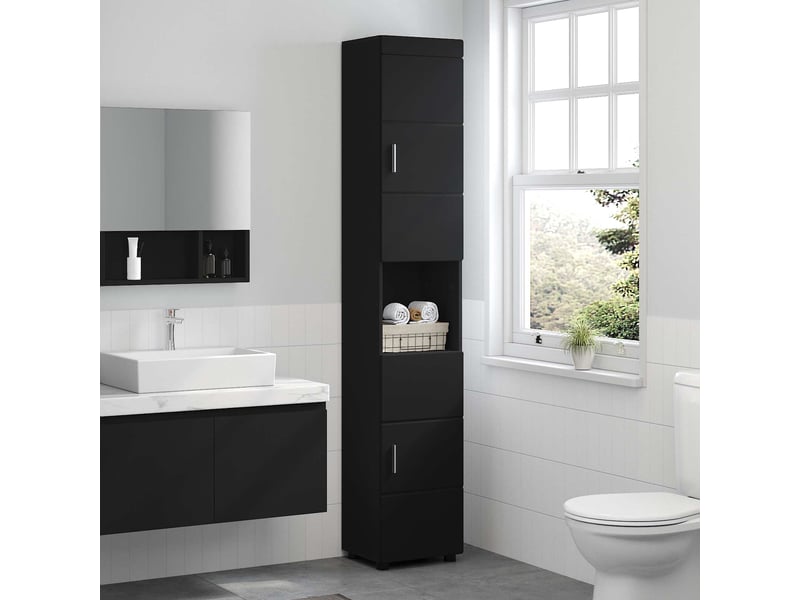 Ensemble d'armoire de salle de bain tulum noir cf62991 - Conforama D
