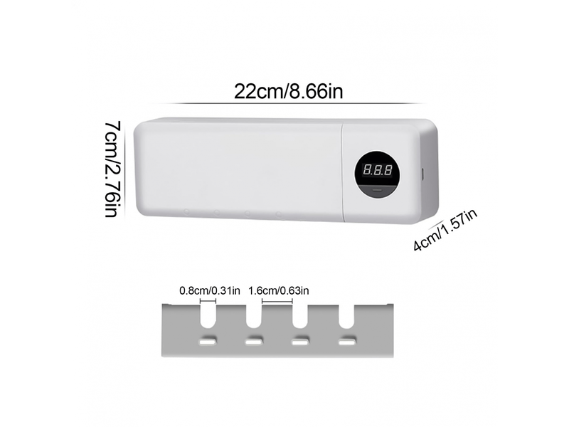  Porte-brosse à dents pour salle de bain, support de brosse à dents uv à fixation murale, affichage numérique, décoration de salle de bain  - Conforama E