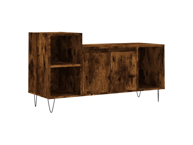  Meuble tv - banc tv - meuble de rangement chêne fumé 100x35x55 cm bois d'ingénierie  - Conforama A