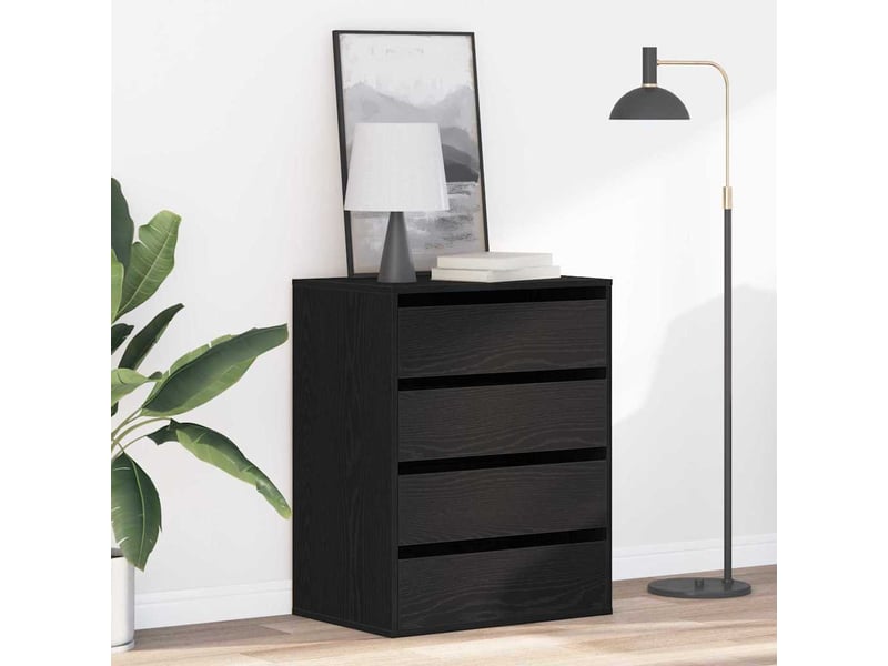  Armoire à tiroirs, commode 3-tiroir noir 60x41x76 cm  - Conforama B