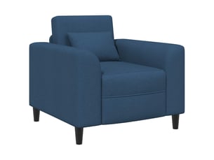 Fauteuil fixe VIDAXL Tissu bleu