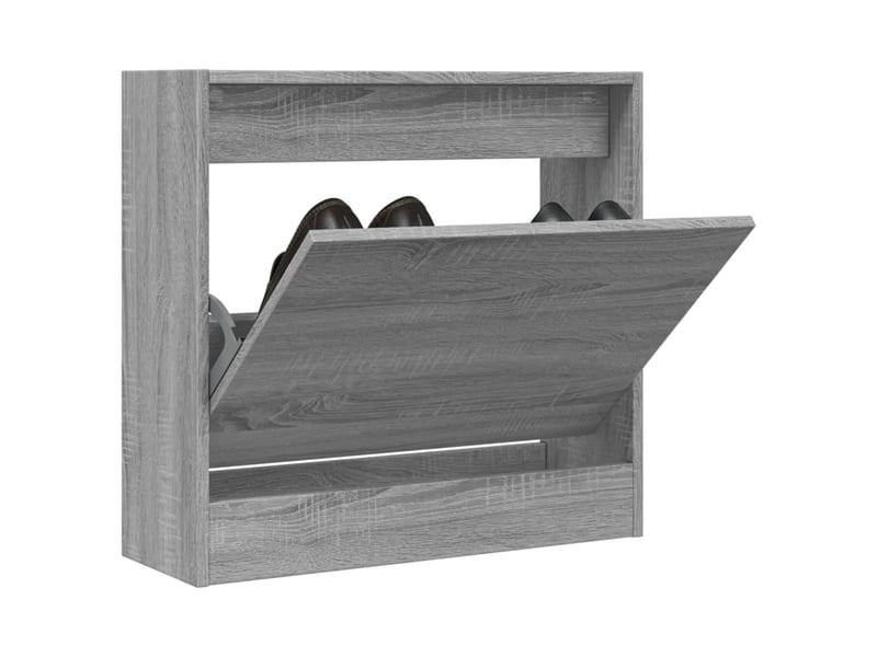  Meuble à chaussure, armoire à chaussures sonoma gris 60x21x57 cm bois d'ingénierie  - Conforama B