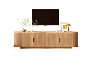 Meuble tv coloris naturel 180 cm <strong>MODENUIT </strong>  <strong></strong>