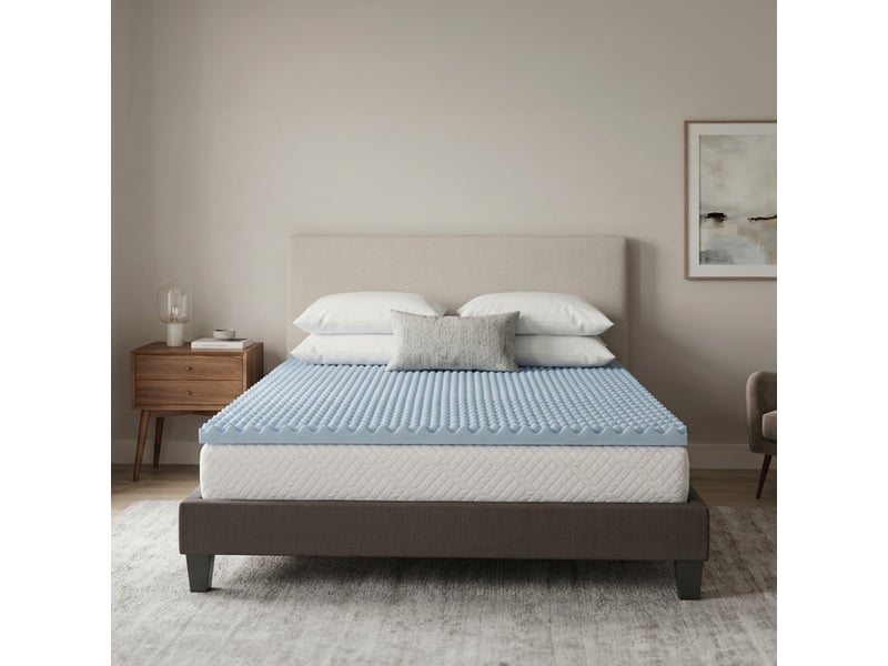  Surmatelas mémoire de forme et gel fraîcheur 6 cm harmonie 160x200 cm - blanc 3SU09.1620 - Conforama B