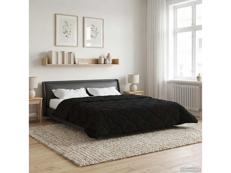  Duvet d'hiver - couette 220 x 240 cm hiver - couette noir respirant  - Conforama D