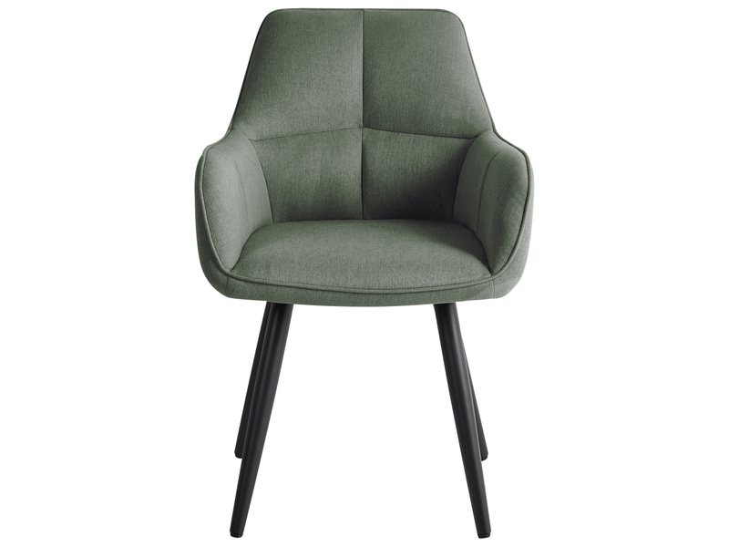 Lot de 2 chaises de salle à manger tirano lin synthétique vert  - Conforama E