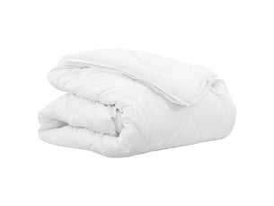 Duvet 2-en-1 262 x 242 x 10 cm hiver - couette polyester blanc respirant