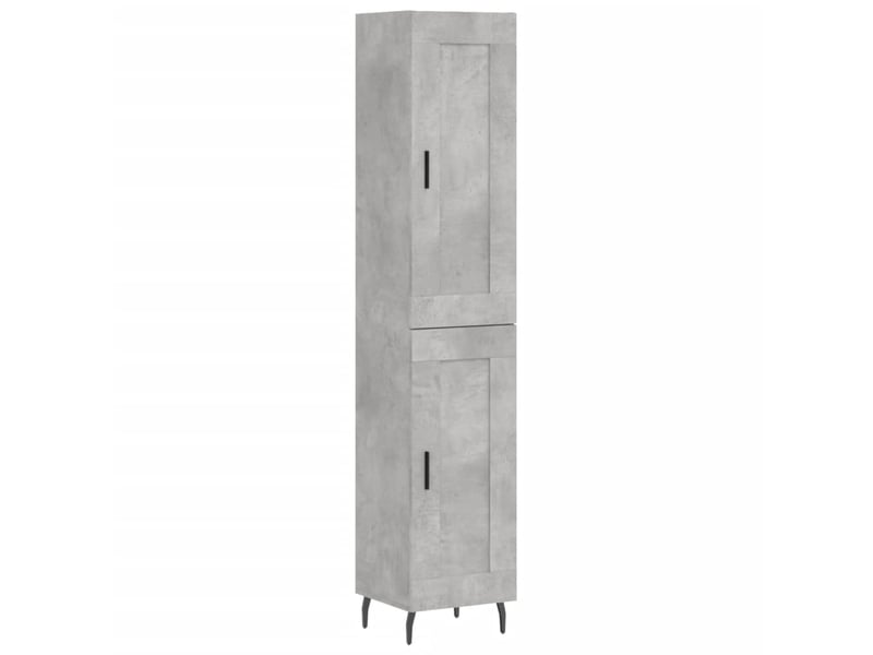  Buffet haut - bahut - meuble de rangement gris béton 34,5x34x180 cm bois d'ingénierie  - Conforama A