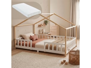Lit cabane 120x200 cm   Treviolo coloris blanc