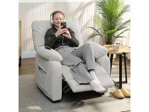 Fauteuil relax électrique  PANGIVO Velours beige