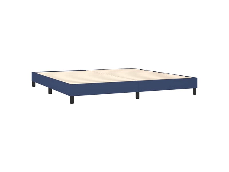  Lit double- lit adulte -  cadre de lit à lattes bleu 200x200 cm tissu  - Conforama C
