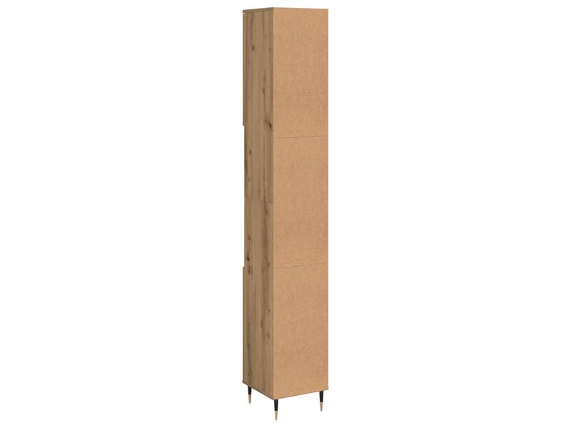  Armoire de salle de bain, cabinet de salle de bain chêne artisanal 30x30x190 cm cf65062  - Conforama D