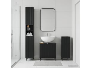 Ensemble de meuble de salle de bain 3 pièces zwolle noir cf63550