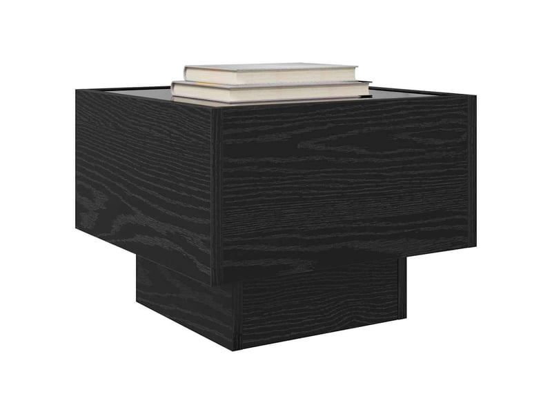 Table de chevet - table basse chêne noir 40 x 40 x 30 cm bois d'ingénierie - Conforama B