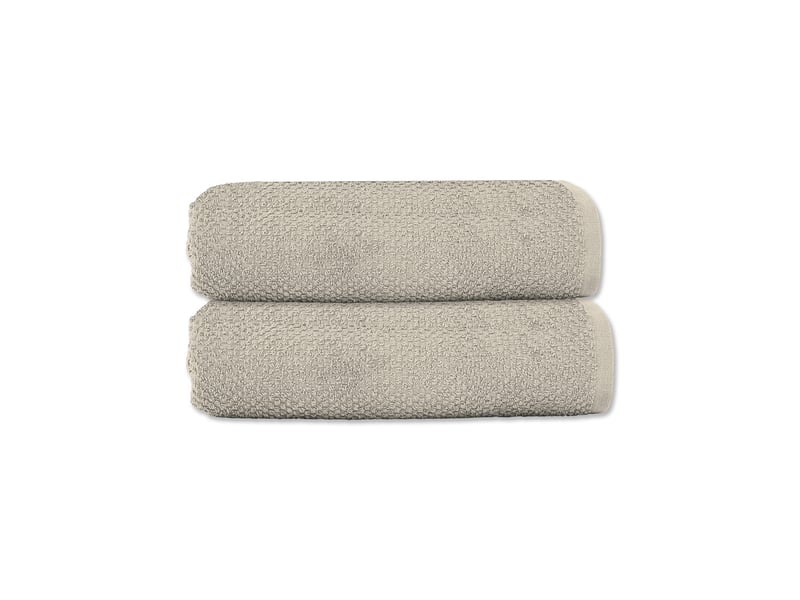  Lot 2 serviettes de toilette 50x90 coton éponge  - Conforama A