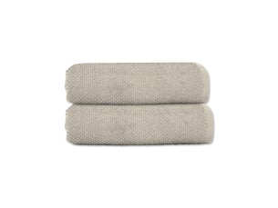 Lot 2 serviettes de toilette 50x90 coton éponge
