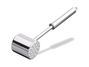Attendrisseur de viande professionnel double, argenté, acier inoxydable