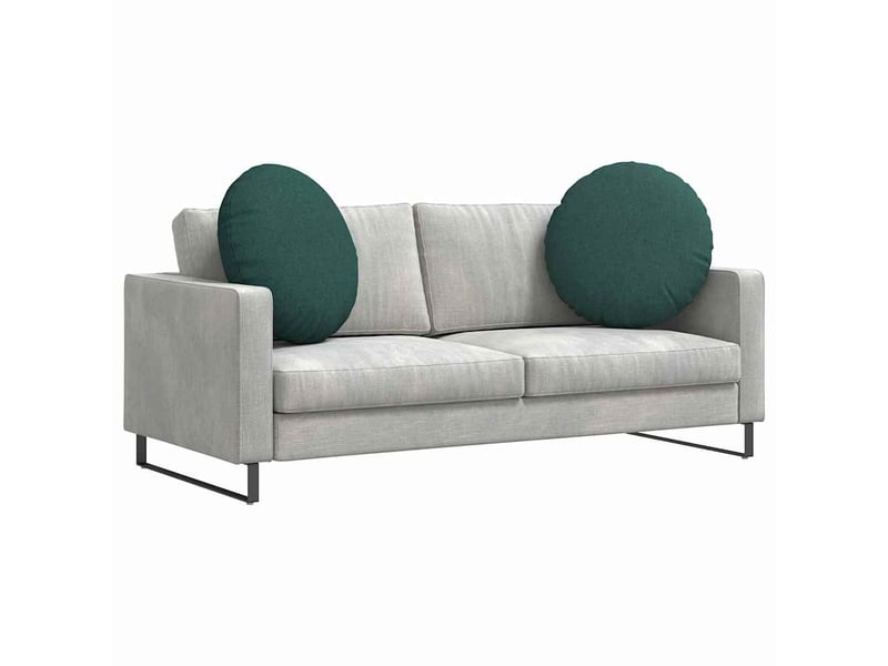 Lot de 2 coussins de siège, coussins décoratifs tissu vert foncé ø60 x 21 cm cf59876 - Conforama C