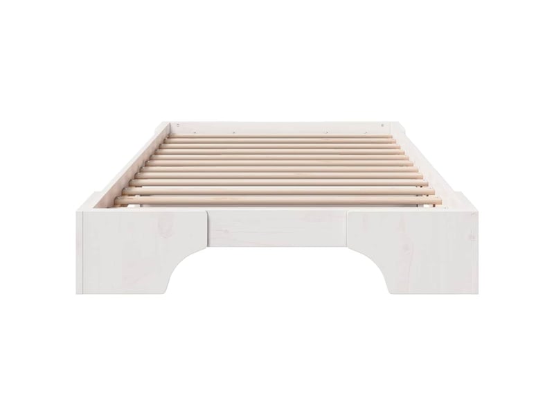 Lit simple- lit adulte - cadre de lit blanc 100 x 200 cm pin massif - Conforama D