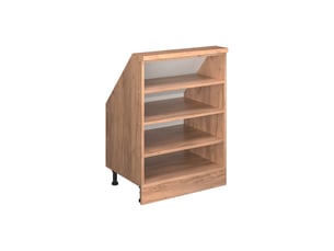 Vicco meuble sous pente, chêne de force doré, 60cm avec 4 compartiments