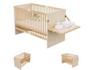 Lit bébé 70x140 cm MODFU   coloris naturel