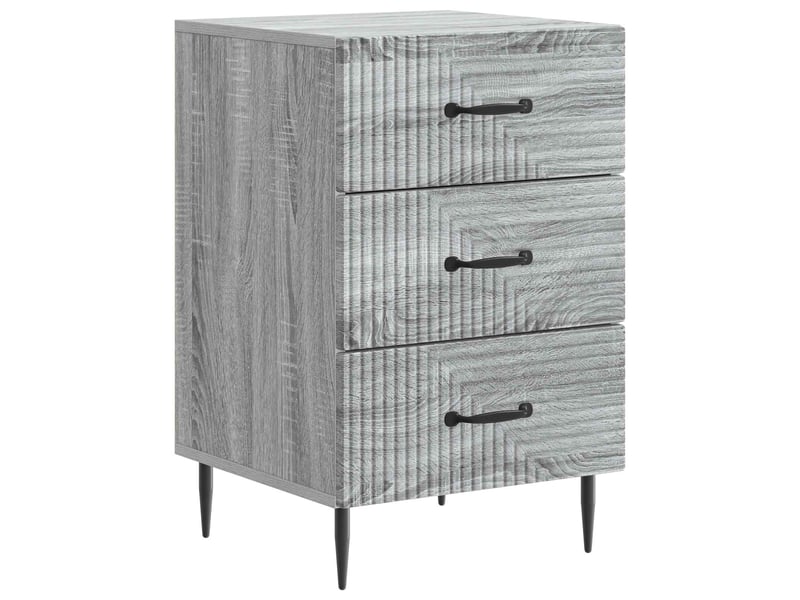  Table de chevet - cabinet de chevet - table de nuit avec tiroir sonoma gris 43 x 41 x 66,5 cm  - Conforama A