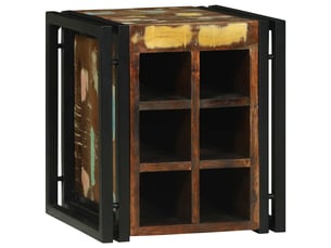 Étagère à vin, casier à bouteilles 35 x 35 x 39 cm bois recyclé solide cf41309