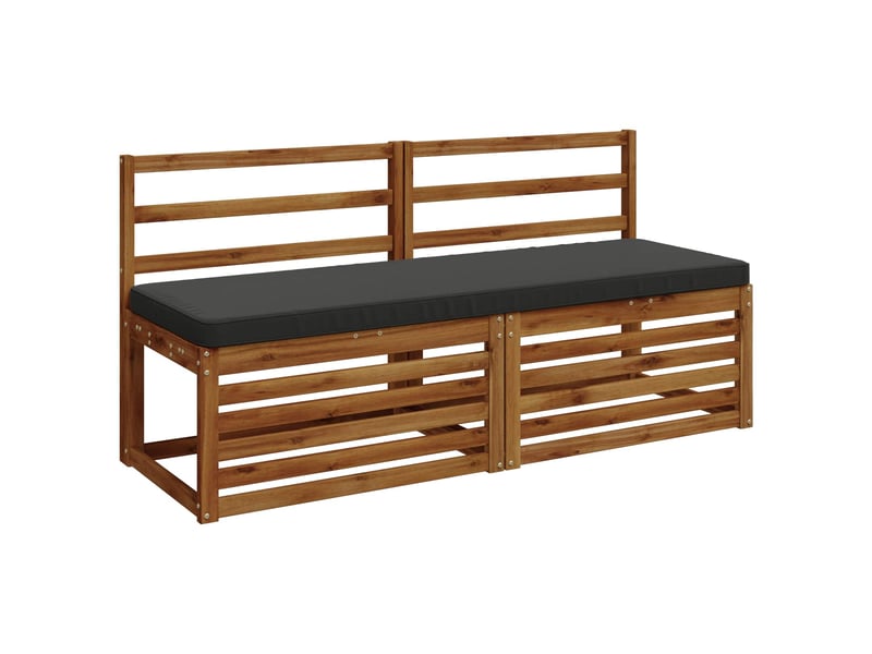  Lot de 2 coussins de banc, coussins d'assise vught 100 % polyester anthracite cf57770  - Conforama C