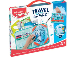 Travel board -jeux et dessins effacables ardoise transparente