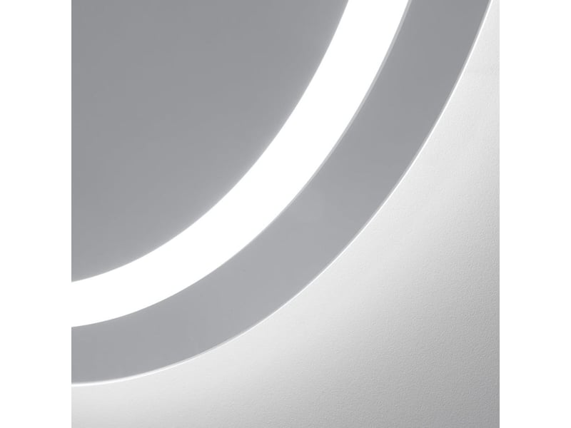  Miroir de salle de bain rond avec éclairage led ring maxi  - Conforama C