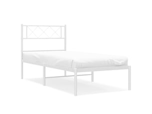 Lit simple 80x200 cm coloris blanc