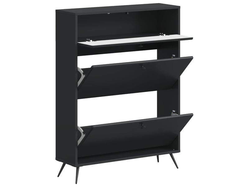  Meuble à chaussures, armoire à chaussures breda 78x24x103 cm bois d'ingénierie shl8193  - Conforama C