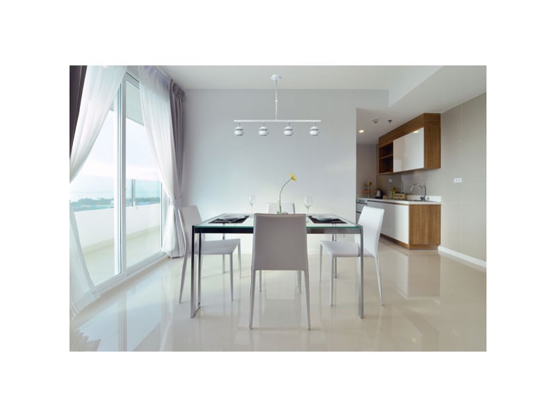  Fabrilamp beethoven, suspension, moderne, 4 x gu10, blancargenté, 44-68 x 80 x 12 cm 142054001 - Conforama E
