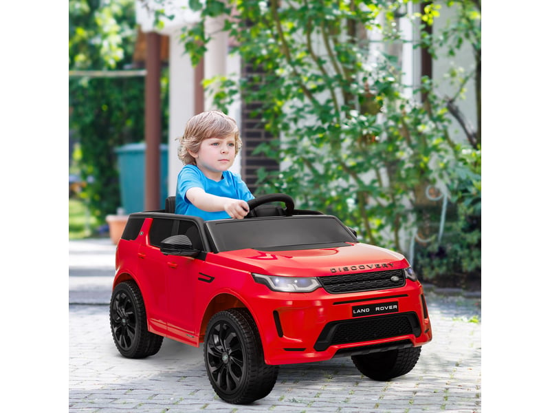  Voiture électrique pour enfants, véhicule 12 v avec télécommande, lumières led, musique et klaxon, 3-6 ans, rouge  - Conforama D