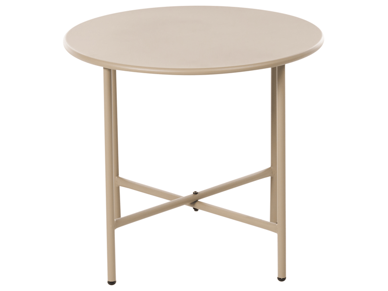  Table bistrot ovaro 50 cm 50 cm métal beige  - Conforama D