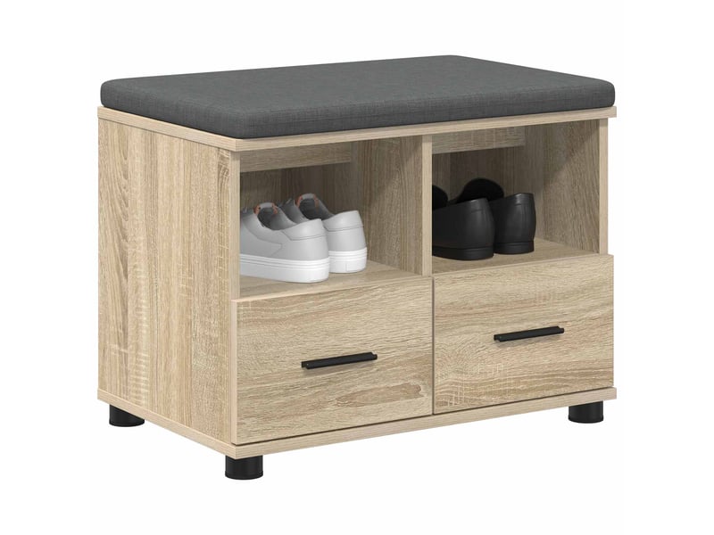  Banc d'entrée, banc interieur chêne sonoma 60x38x46 cm  - Conforama C