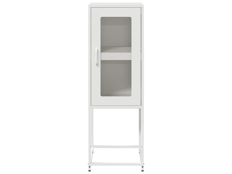  Buffet - bahut - meuble de rangement blanc 36x39x107 cm acier laminé à froid  - Conforama E