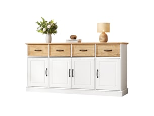 Buffet 4 porte(s) 4 tiroir(s) coloris blanc