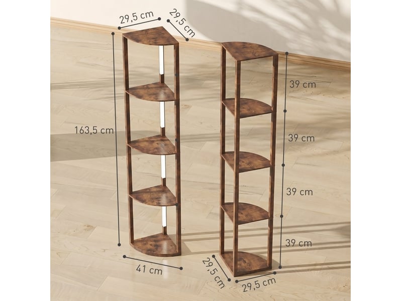 Lampadaire led 41x29,5x163,5 cm réglable mdf marron rustique  - Conforama E