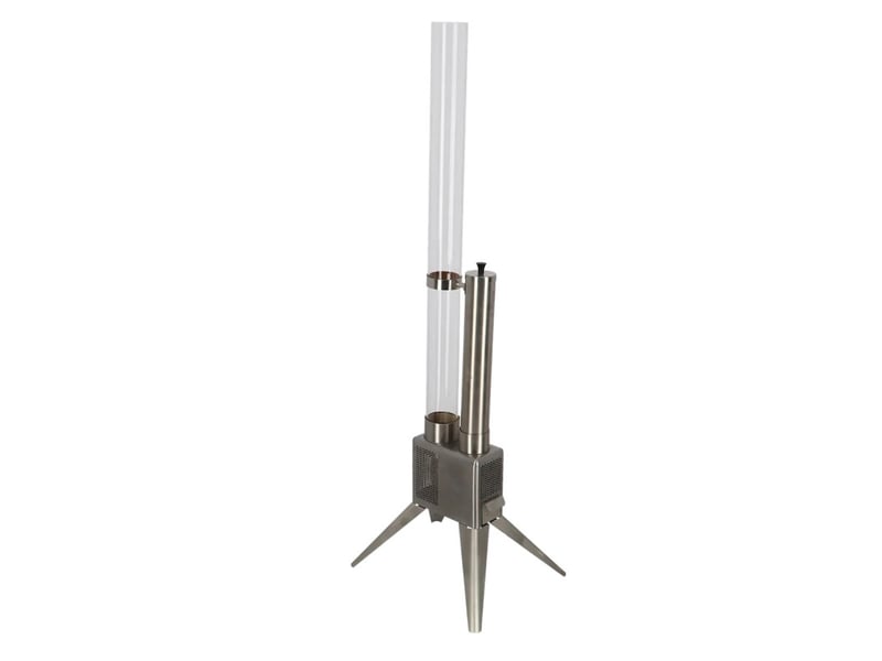 Chauffe terrasse aux pellets argent - métal - 45,5 x 33,9 x h 135,2 cm  - Conforama C