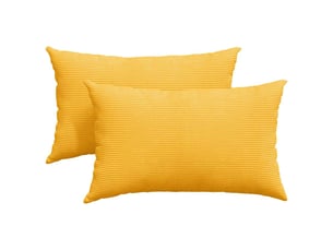 Lot de 2 coussins de canapé, coussins décoratifs jaune clair 50 x 30 cm cf59115