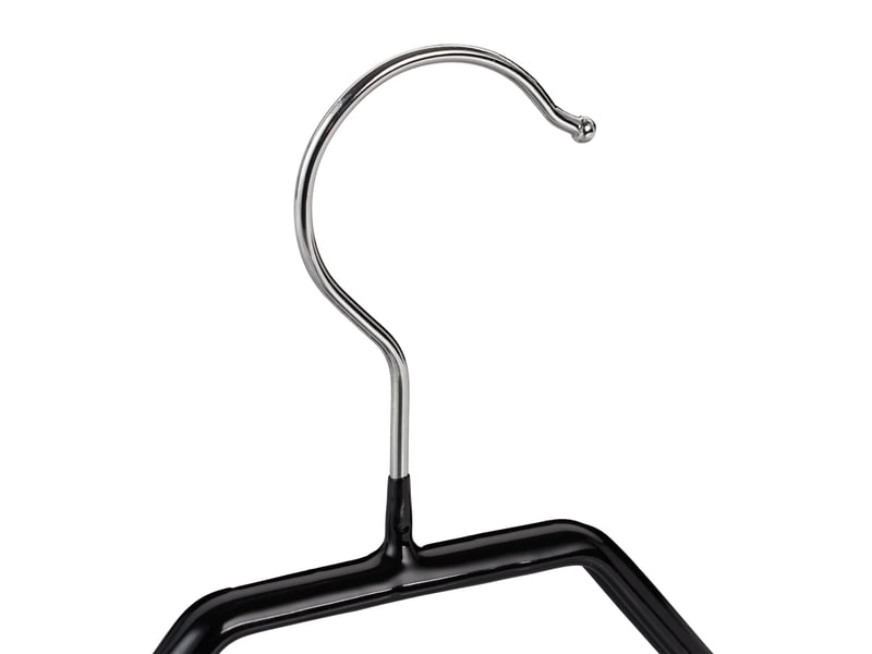  Lot de 30 cintres à veste épaules larges antidérapants taille 22 x 41,5 x 3 cm en métal noir 13_0009781  - Conforama C