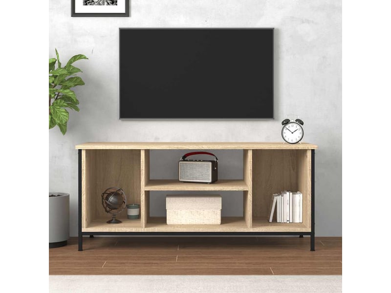  Meuble tv - banc tv - meuble de rangement chêne sonoma 102x35x45 cm bois d'ingénierie  - Conforama C