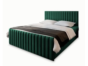 Lit avec rangement 160x200 cm MASSENO   coloris vert
