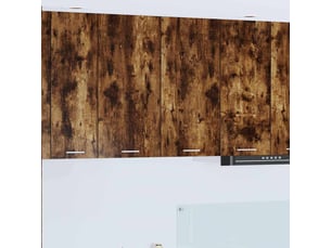 Meuble de rangement, armoire suspendue chêne fumé 80x31x80cm bois d'ingénierie shl2770