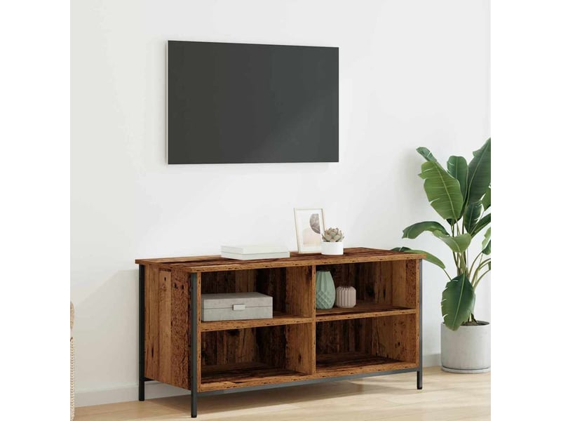  Meuble tv - banc tv - meuble de rangement 100 x 40 x 50 cm bois ancien bois d'ingénierie  - Conforama B