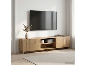 Meuble tv coloris bois clair  <strong></strong>  <strong></strong>